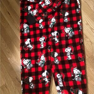 Men’s Snoopy Red Plaid Pajamas